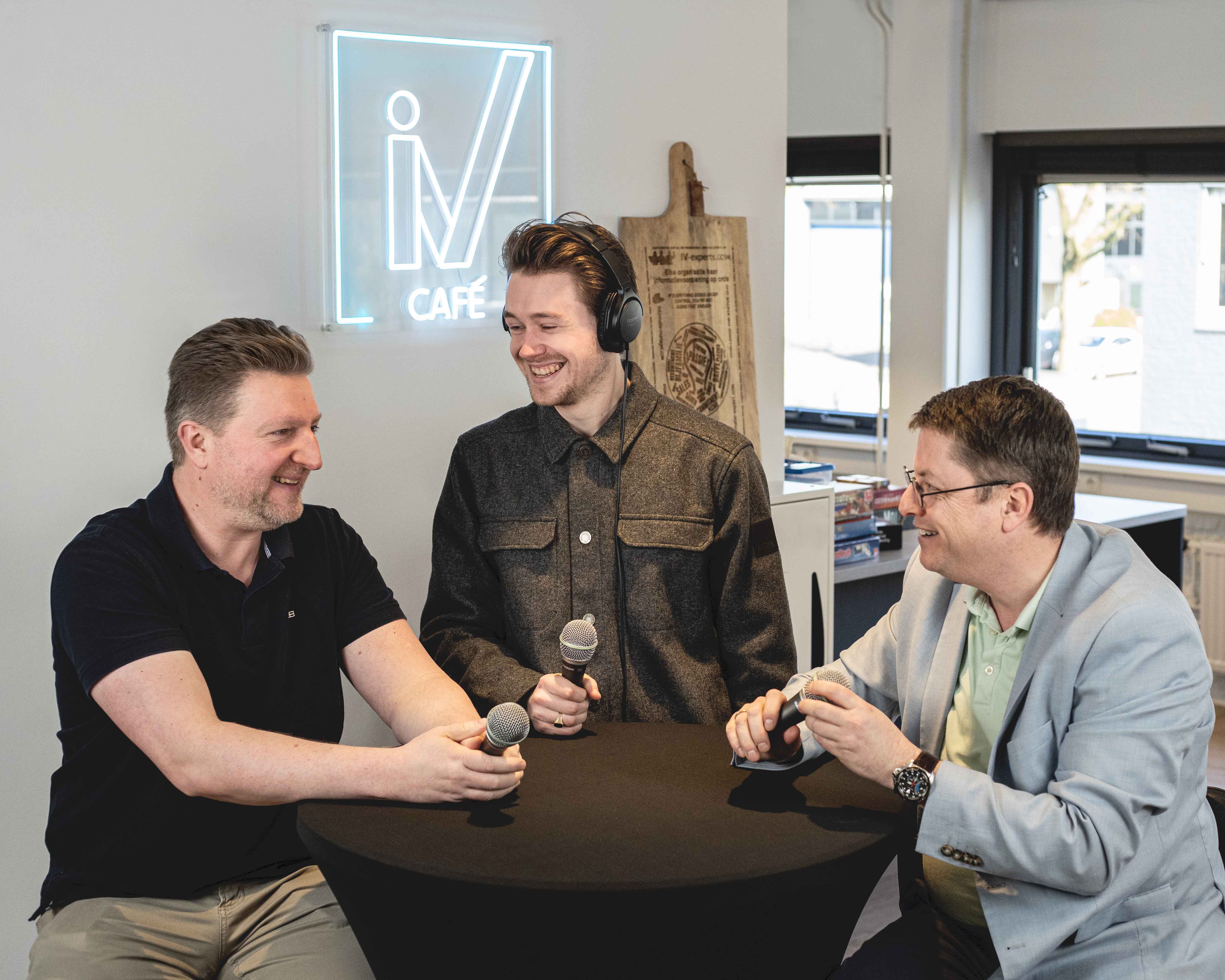 Podcasters Rob, Jeroen en Arjen